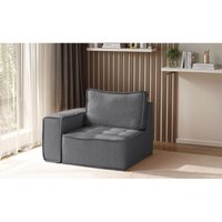 Sessel SANDE 1-Sitzer Modul Stoff Alpine Anthrazit Seite Links von FUN MOEBEL