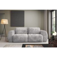 Sofa 2-Sitzer mit Schlaffunktion simone in Stoff Ambience Grau von FUN MOEBEL