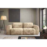 Sofa 2-Sitzer mit Schlaffunktion simone in Stoff Ambience Sand von FUN MOEBEL