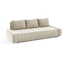 Sofa 3-Sitzer mit Schlaffunktion vogar Stoff Monolith Ecru von FUN MOEBEL