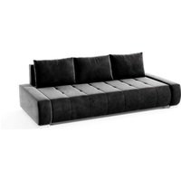 Sofa 3-Sitzer mit Schlaffunktion vogar Stoff Monolith Grafit von FUN MOEBEL