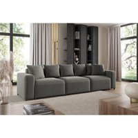 Sofa Designersofa Bigsofa megan 3-Sitzer in Stoff Salvador Grau von FUN MOEBEL
