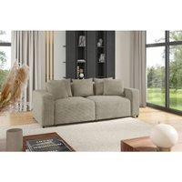Sofa Designersofa megan 2-Sitzer in Stoff Poso Beige von FUN MOEBEL