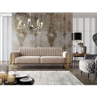 Sofa Designersofa valerie 3-Sitzer in Stoff Elisa Velvet Beige Sofa Designersofa valerie 3-Sitzer in Stoff Elisa Velvet Beige von FUN MOEBEL