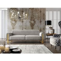 Sofa Designersofa valerie 3-Sitzer in Stoff Elisa Velvet Hellgrau Sofa Designersofa valerie 3-Sitzer in Stoff Elisa Velvet Hellgrau von FUN MOEBEL
