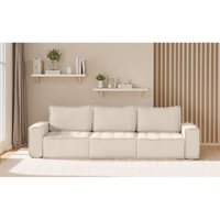Sofa Modulsofa 3-teilig sande 3-Sitzer Stoff Alpine Beige Sofa Modulsofa 3-teilig sande 3-Sitzer Stoff Alpine Beige von FUN MOEBEL