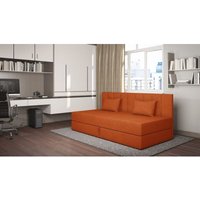 Sofa Polsterliege Kindersofa margot in Stoff Opera Velvet Orange von FUN MOEBEL