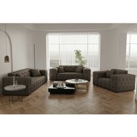 Sofaset Designersofa CHANTAL 3-2-1 in Stoff Opera Velvet Braun Sofaset Designersofa CHANTAL 3-2-1 in Stoff Opera Velvet Braun von FUN MOEBEL