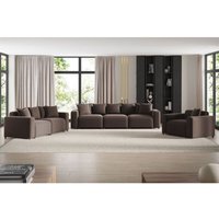 Sofaset Designersofas megan 3-2-1 in Stoff Salvador Braun Sofaset Designersofas megan 3-2-1 in Stoff Salvador Braun von FUN MOEBEL