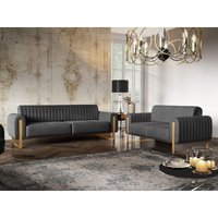 Sofaset Designersofas valerie 3-2 in Stoff Stoff Elisa Velvet Anthrazit Sofaset Designersofas valerie 3-2 in Stoff Stoff Elisa Velvet Anthrazit von FUN MOEBEL