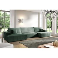 Wohnlandschaft Schlafsofa corunia Stoff Poso Grün von FUN MOEBEL