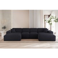 Wohnlandschaft Sofa U-Form CELES PREMIUM XS in Stoff Sven Dunkelblau Wohnlandschaft Sofa U-Form CELES PREMIUM XS in Stoff Sven Dunkelblau von FUN MOEBEL