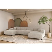 Wohnlandschaft Sofa U-Form GLORIA in Stoff Scala Sand Wohnlandschaft Sofa U-Form GLORIA in Stoff Scala Sand von FUN MOEBEL