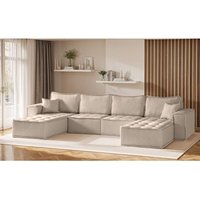 Wohnlandschaft Sofa U-Form Modulsofa-Set 4-teilig sande Stoff Alpine Toffee Wohnlandschaft Sofa U-Form Modulsofa-Set 4-teilig sande Stoff Alpine Toffee von FUN MOEBEL