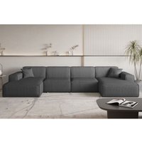 Wohnlandschaft Sofa U-Form celes premium in Stoff Scala Anthrazit Wohnlandschaft Sofa U-Form celes premium in Stoff Scala Anthrazit von FUN MOEBEL