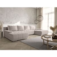 Wohnlandschaft Sofa mit Schlaffunktion vogar Stoff Poso Creme Wohnlandschaft Sofa mit Schlaffunktion vogar Stoff Poso Creme von FUN MOEBEL