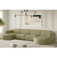 Wohnlandschaft U-Form Sofa PALMA XL in Stoff Scala Kiwi Wohnlandschaft U-Form Sofa PALMA XL in Stoff Scala Kiwi von FUN MOEBEL