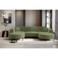 Wohnlandschaft U-Form Sofa valencia in Stoff Quelle Hellgrün Wohnlandschaft U-Form Sofa valencia in Stoff Quelle Hellgrün von FUN MOEBEL