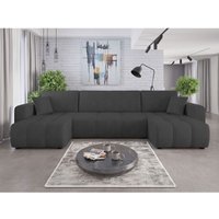 Wohnlandschaft mit Schlaffunktion DAGNY Sofa U-Form in Stoff Cosmic Anthrazit Wohnlandschaft mit Schlaffunktion DAGNY Sofa U-Form in Stoff Cosmic Anthrazit von FUN MOEBEL