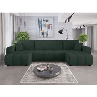 Wohnlandschaft mit Schlaffunktion DAGNY Sofa U-Form in Stoff Poso Grün Wohnlandschaft mit Schlaffunktion DAGNY Sofa U-Form in Stoff Poso Grün von FUN MOEBEL