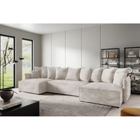 Wohnlandschaft mit Schlaffunktion minea Sofa U-Form in Stoff Poso Altweiß Wohnlandschaft mit Schlaffunktion minea Sofa U-Form in Stoff Poso Altweiß von FUN MOEBEL