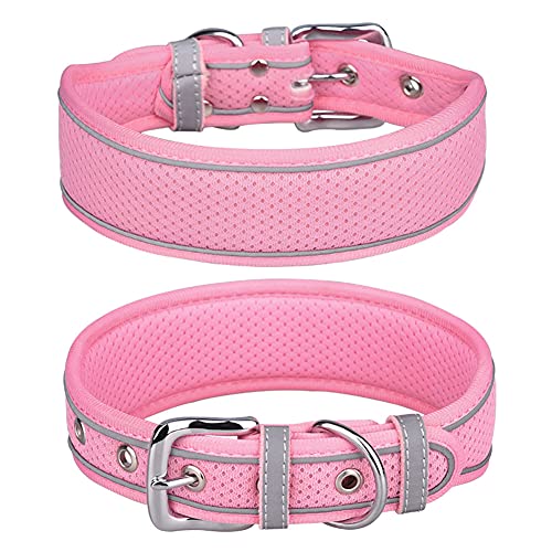 FUNAT Halsband für Hunde aus Atmungsaktivem Mesh, Reflektierendes Halsband geeignet für mittlere und große Hunde, Weiches und bequemes Hundehalsband von FUNAT