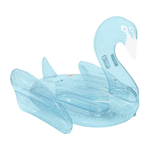 FUNBOY Riesiger aufblasbarer transparenter Aqua Swan Pool Schwimmer, luxuriöser Schwimmer für Sommer, Poolpartys und Unterhaltung von FUNBOY