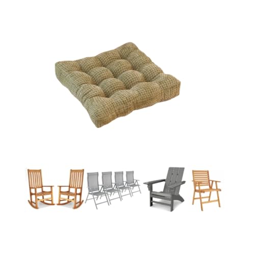 Weiches Sitzkissen für Esszimmerstühle, Sesselerhöhung, quadratisches Sitzkissen für Couch, Sofa, Büro, Esszimmer, Terrasse (Hellgrün, 50 x 50 cm) von FUNCITTE