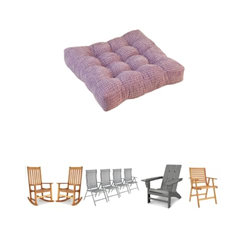 Weiches Sitzkissen für Esszimmerstühle, Sesselerhöhung, quadratisches Sitzkissen für Couch, Sofa, Büro, Esszimmer, Terrasse (lila, 40 x 40 cm) von FUNCITTE