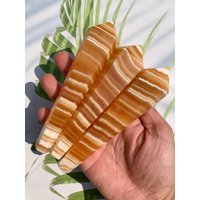 14cm Juicy Orange Calcite Scepter - Polished Crystal Point With Free Stand, Perfect For Energy Work & Thoughtful Gift Parents 14cm Juicy Orange Calcite Scepter - Polished Crystal Point With Free Stand, Perfect For Energy Work & Thoughtful Gift Parents von FUNCRYSTAL