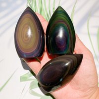 Polished Rainbow Obsidian Free Form - Stunning 8.5cm Crystal For Healing & Decor Special Gift Any Occasion, Valentine's Day Gift von FUNCRYSTAL