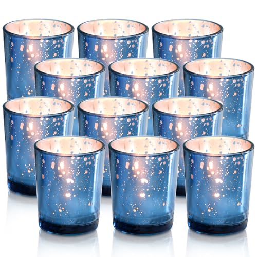 FUND AMLIGHT Blau Teelichtgläser 12er Set, Gefleckt Teelichthalter Glas, Tischdeko Votivkerzenhalter, Kerzengläser für Teelicht Deko, Tafelaufsätze für Hochzeit, Bankett, Geschäftsempfang, Zeremonie. FUND AMLIGHT Blau Teelichtgläser 12er Set, Gefleckt Teelichthalter Glas, Tischdeko Votivkerzenhalter, Kerzengläser für Teelicht Deko, Tafelaufsätze für Hochzeit, Bankett, Geschäftsempfang, Zeremonie. von FUND AMLIGHT