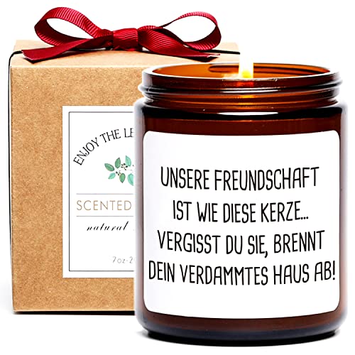 Lustige Duftkerze, Beste Freundin Geschenke für Frauen, lustige Kerzen, lustige Bestie-Geschenke für BFF, Partner, Geburtstagsgeschenke für Freunde, Unsere Freundschaft ist Wie Diese Kerze von FUND AMLIGHT