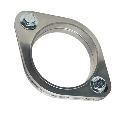 FUNFOB Auspuffblenden Auto Motorrad Auspuff Schalldämpfer Flansch Joint Kit Universal 2 Löcher 304 Edelstahl 51MM 63MM 76MM Auto Auspuffroh(2.13 inch 54mm) von FUNFOB