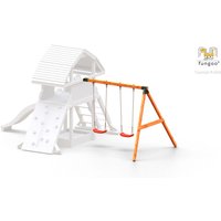 Fungoo - Modul 'Move Red' teak Anbauschaukelgestell mit 2 x Schaukelsitz von FUNGOO