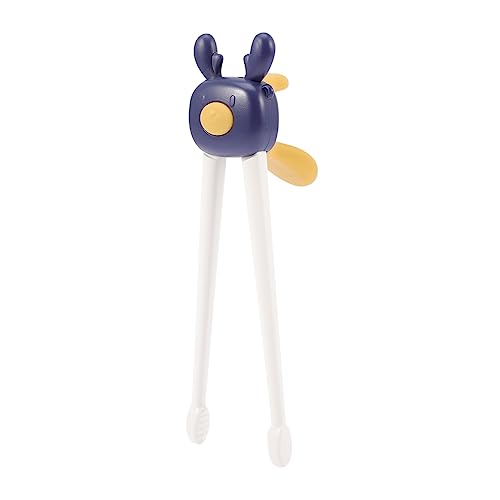 FUNNETOYU 1 Paar Übungs Essstäbchen Trainings Essstäbchen Essstäbchen Helfer Süßer Essstäbchen Trainer Kleinkind Essstäbchen Essstäbchenhalter Finger Essstäbchen Blau von FUNNETOYU