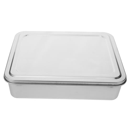 FUNNETOYU 1 Satz Edelstahl -eisplatte Geteiltes Serviertablett Mit Kuchenschale Groß Für Nachtisch Eisgelee-tablett Rostfrei Aufschlag Und Party Snack -servierschale 201 Edelstahl Silber von FUNNETOYU