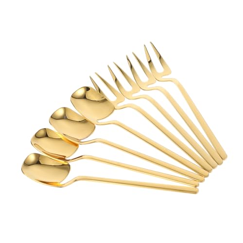 FUNNETOYU 1 Satz Edelstahllöffel Set Vorspeisen Wählen Kleinigkeit Snack Desserts Gezähnt Utensil Mini Rostfrei Dessertgabeln Und Nachtisch Kochen Winzig Spieß Mit Edelstahl 304 Golden FUNNETOYU 1 Satz Edelstahllöffel Set Vorspeisen Wählen Kleinigkeit Snack Desserts Gezähnt Utensil Mini Rostfrei Dessertgabeln Und Nachtisch Kochen Winzig Spieß Mit Edelstahl 304 Golden von FUNNETOYU