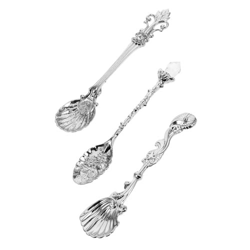 FUNNETOYU 1 Satz Europäisches Tabellengeschirrset klein Löffel geprägt retro Besteck Vintage Spoons Utensil Geschirr Legierung Silber FUNNETOYU 1 Satz Europäisches Tabellengeschirrset klein Löffel geprägt retro Besteck Vintage Spoons Utensil Geschirr Legierung Silber von FUNNETOYU