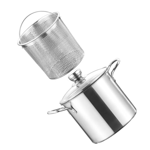 FUNNETOYU 1 Satz Fritteuse aus Edelstahl Fritten Bratpfanne mit Korb Frittierkorb Frittierbraten Fritteuse mit Korb tief Friteuse Edelstahlküchenutensilien Bratenkorb Rostfreier Stahl Silber FUNNETOYU 1 Satz Fritteuse aus Edelstahl Fritten Bratpfanne mit Korb Frittierkorb Frittierbraten Fritteuse mit Korb tief Friteuse Edelstahlküchenutensilien Bratenkorb Rostfreier Stahl Silber von FUNNETOYU