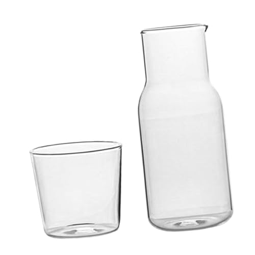 FUNNETOYU 1 Satz Transparent Glaskrug für Milch und Getränke Multifunktionale Karaffe für Wasser Saft Tee Milch Design für Zuhause und Büro Accessoire für Jede Gelegenheit von FUNNETOYU
