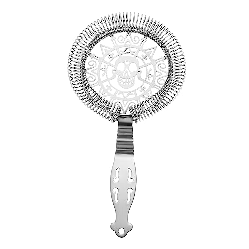 FUNNETOYU 1 Stück Edelstahl Eisfilter Cocktailsieb Barkeeper Pro Martini Sieb Herstellung Von Bartending Mesh Key Cone Strainer™ Barsieb Cocktailsieb Party Getränkesieb Silber von FUNNETOYU