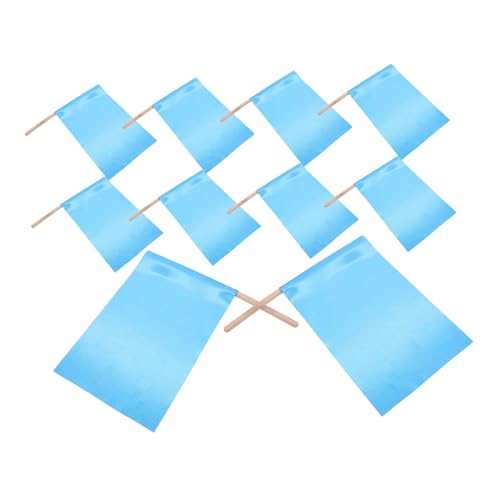 FUNNETOYU 10 Stück Kleine Farbflagge -Requisiten kleine wehende Fahnen Stoff Festival Mini bunt tragbare Flagge Parade farbiger kleiner Flaggen Handfahnen schwenkend Handflaggen Holz Blau FUNNETOYU 10 Stück Kleine Farbflagge -Requisiten kleine wehende Fahnen Stoff Festival Mini bunt tragbare Flagge Parade farbiger kleiner Flaggen Handfahnen schwenkend Handflaggen Holz Blau von FUNNETOYU