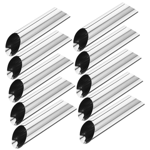 FUNNETOYU 10 Stück Teiliges Horn Mold für Croissants Röhrenförmige Backform für DIY Gebäck Geeignet für Sahnerollen und Croissants Einfach zu Reinigen und Wiederverwendbar von FUNNETOYU
