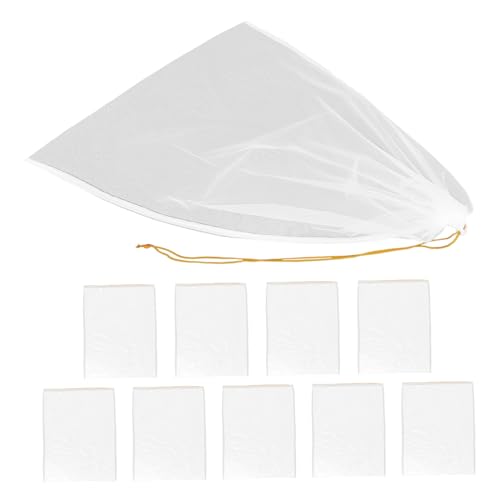 FUNNETOYU 10 Stück Teiliges Nylon Filterbeutel Wiederverwendbarer Honigfilter mit Feinem Mesh Netz Robustes Sieb für Honig Rotwein Sojamilch und Saft Leicht zu Reinigen Langlebiges von FUNNETOYU