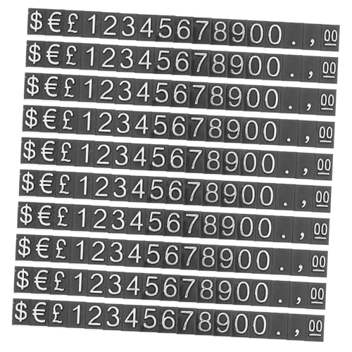 FUNNETOYU 10 Stück Teiliges Preisschild Zahlen Abnehmbar und Wiederverwendbar für Schmuckpreis anzeige Einfache Handhabung Langlebig und Praktisch für Uhren Ringe Halsketten von FUNNETOYU