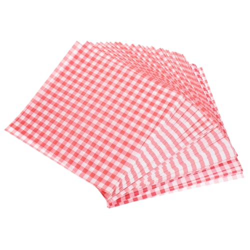 FUNNETOYU 100 Blatt Mehrfarbiges Fettabweisendes Back und Sandwichpapier Lebensmittelecht Reißfestes Ölpapier für Burger Snacks Lunchboxen Umweltfreundliches Multifunktions Foodwrap Papier von FUNNETOYU