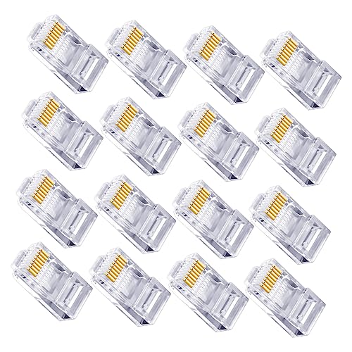 FUNNETOYU 100 Stück Crimpstecker Modular Plug für und Lan Kabel Goldbeschichtung Kompakte Bauweise Kompatibel mit Verschiedenen Geräten Umweltfreundliches PC Material FUNNETOYU 100 Stück Crimpstecker Modular Plug für und Lan Kabel Goldbeschichtung Kompakte Bauweise Kompatibel mit Verschiedenen Geräten Umweltfreundliches PC Material von FUNNETOYU