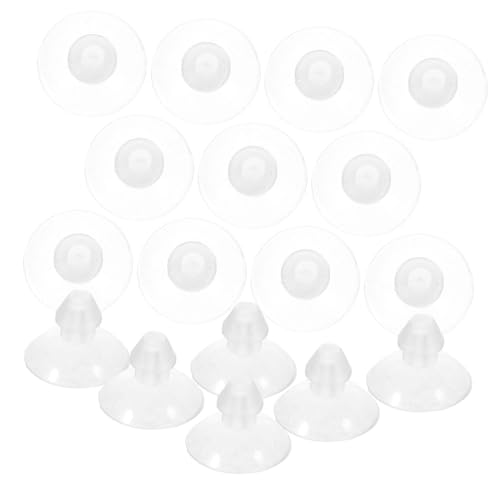 FUNNETOYU 100 Stück Transparente Saugnäpfe Starke PVC Saugknöpfe für Fenster Spiegel Badezimmer Vielseitige Anwendung für Glatte Oberflächen Wiederverwendbar Robust von FUNNETOYU