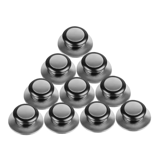 FUNNETOYU 12 Stück Teiliges Edelstahl Topfdeckelgriff Passender Ersatzknopf für Glas und Metalldeckel Hitzebeständig Langlebig Einfache Reinigung Modernes Design für Küchenkochgeschirr FUNNETOYU 12 Stück Teiliges Edelstahl Topfdeckelgriff Passender Ersatzknopf für Glas und Metalldeckel Hitzebeständig Langlebig Einfache Reinigung Modernes Design für Küchenkochgeschirr von FUNNETOYU